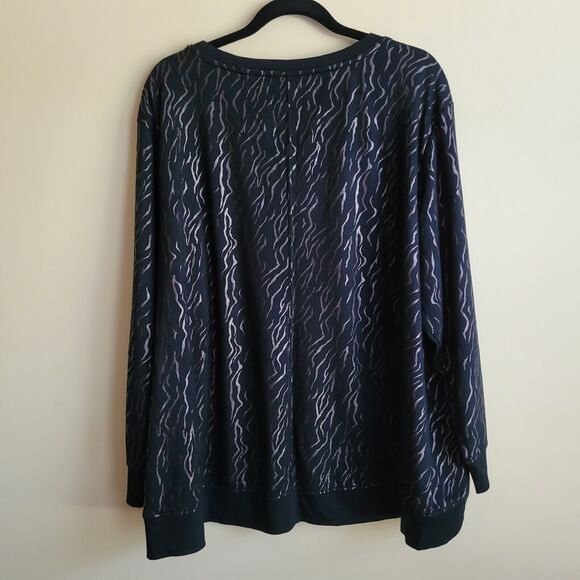 Jane And Delancey Womens Fleece Lined Sweater Plus Size 2x Zebra Print NWOT - Picture 7 of 9